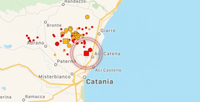 forte scossa di terremoto nel catanese questa notte